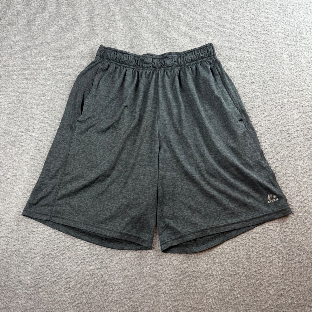 RBX Performance Shorts Men's Small Gray Space Dye Heathered Athletic Gym Workout